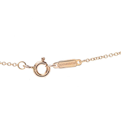 Tiffany 18K Rose Gold Diamond Mini Vintage Oval Key Pendant Necklace 4 of 6