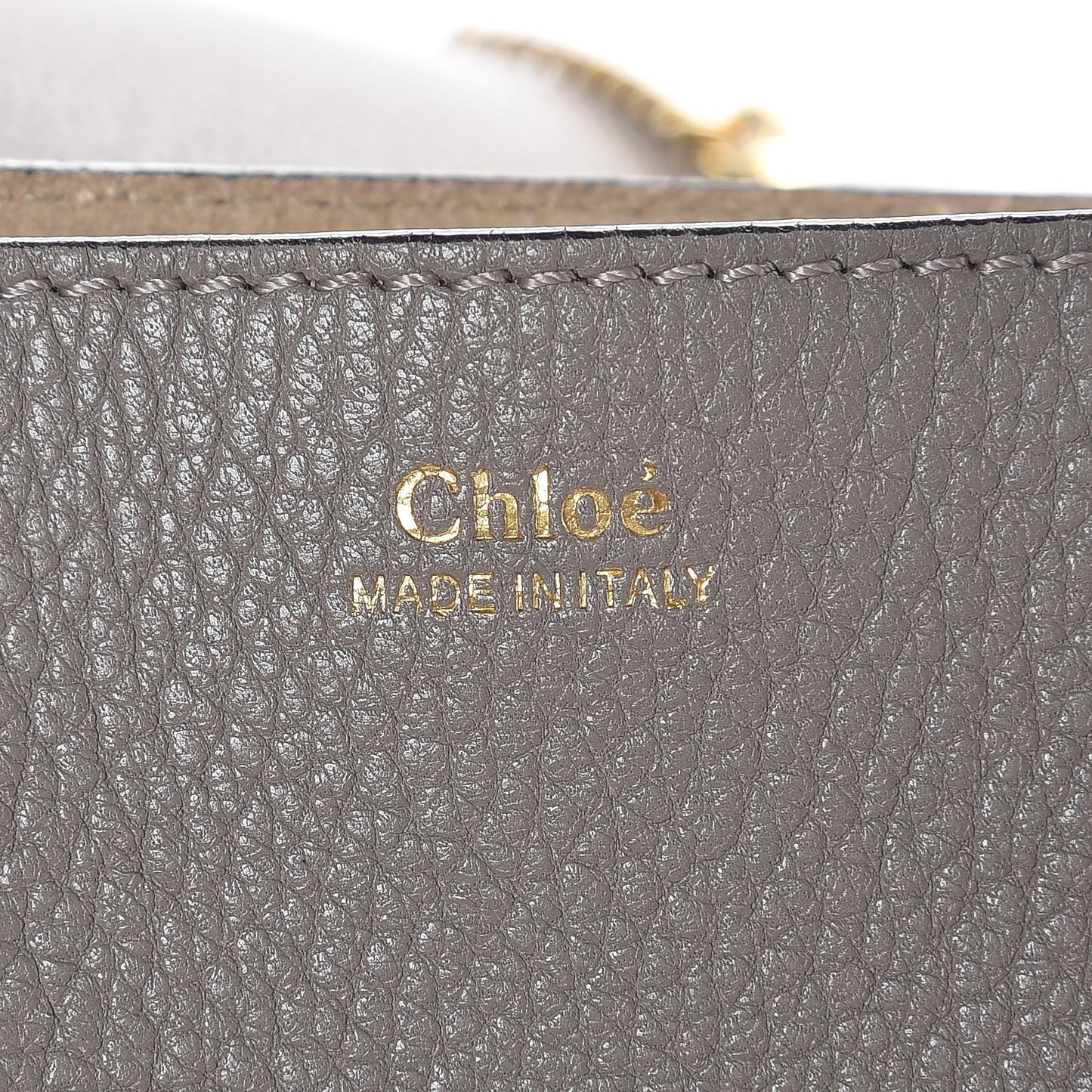 Grained Lambskin Drew Shoulder Bag Motty Grey
