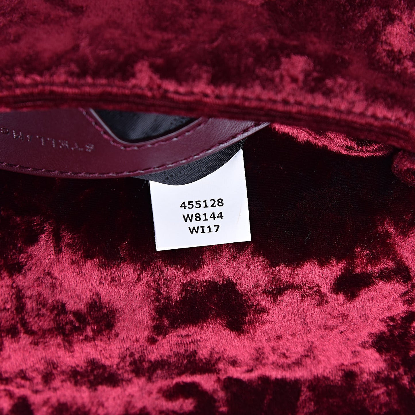 Velvet Falabella Crossbody Bag Burgundy