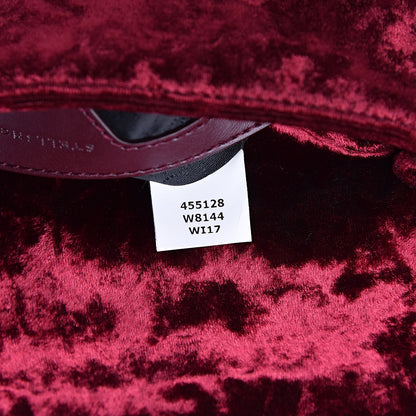 Stella McCartney Velvet Falabella Crossbody Bag Burgundy 7 of 9