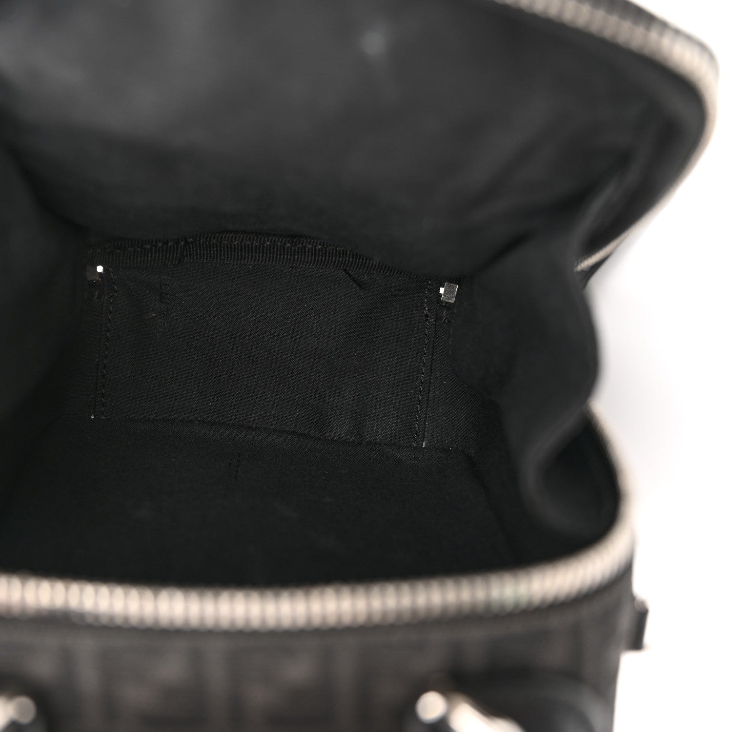 Fendi Recycled Fabric Jacquard Vitello Astro Micro FF Mini Trolley Bag Asfalto Black 6 of 13