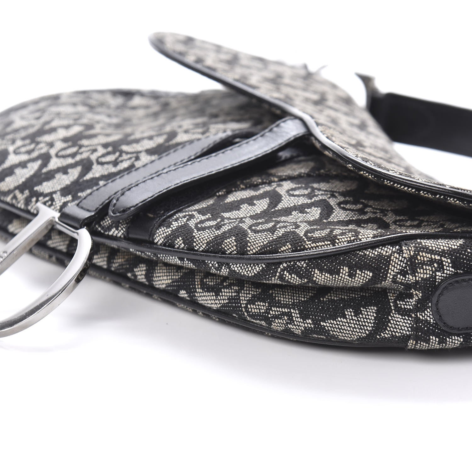 Christian Dior Monogram Saddle Bag Black 8 of 12