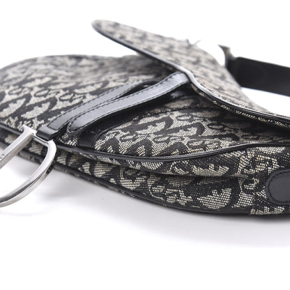 Christian Dior Monogram Saddle Bag Black 8 of 12