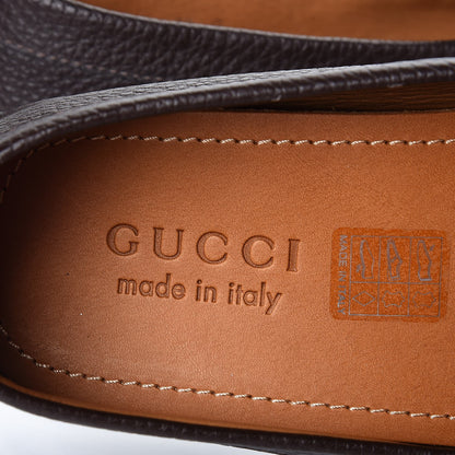 Gucci Calfskin Web Mens Horsebit Driver Loafers 7.5 Cocoa 6 of 10