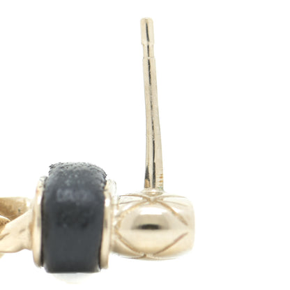 Chanel Lambskin CC Turnlock Drop Earrings Gold Black 6 of 6