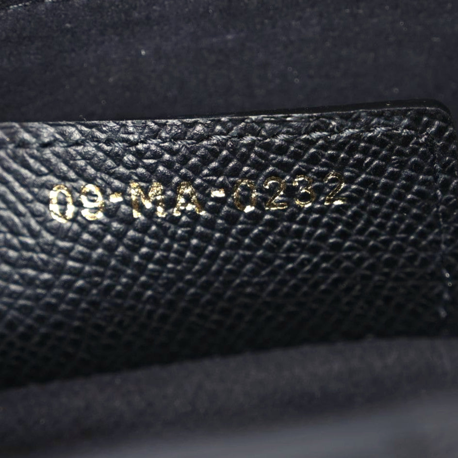 Grained Calfskin Saddle Bag Black