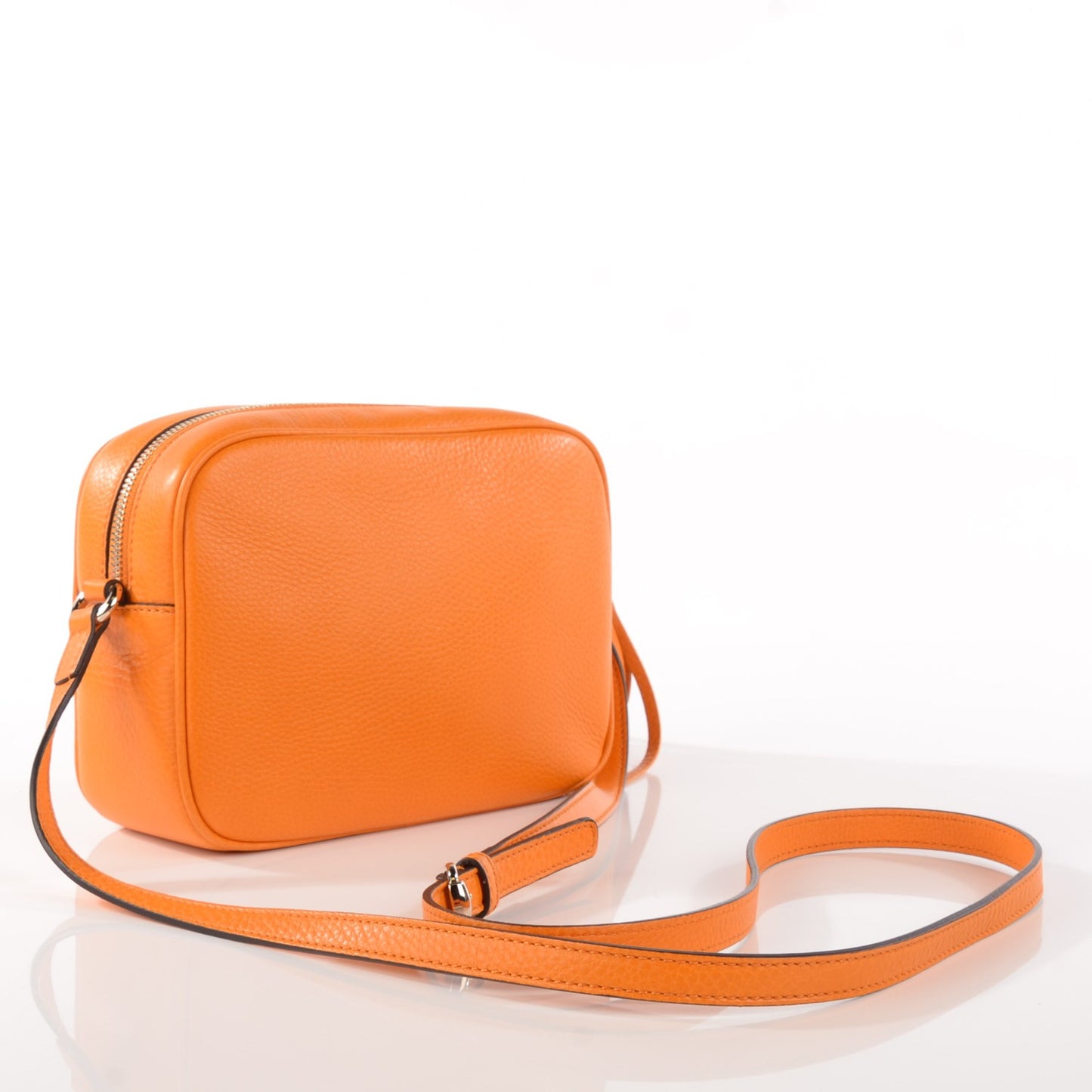 Pebbled Calfskin Small Soho Disco Bag Curcuma
