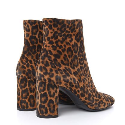 Saint Laurent Suede Lou Ankle Boots 41 Leopard 4 of 12