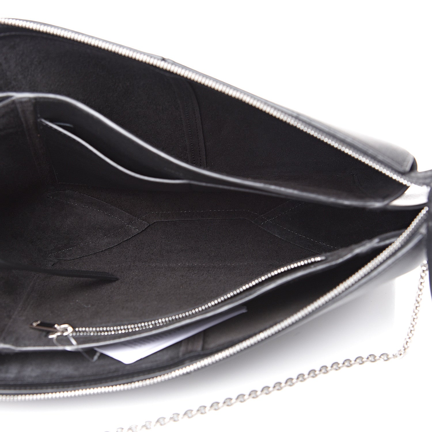 Celine Supple Natural Calfskin Tri-Fold Clutch Black 4 of 13