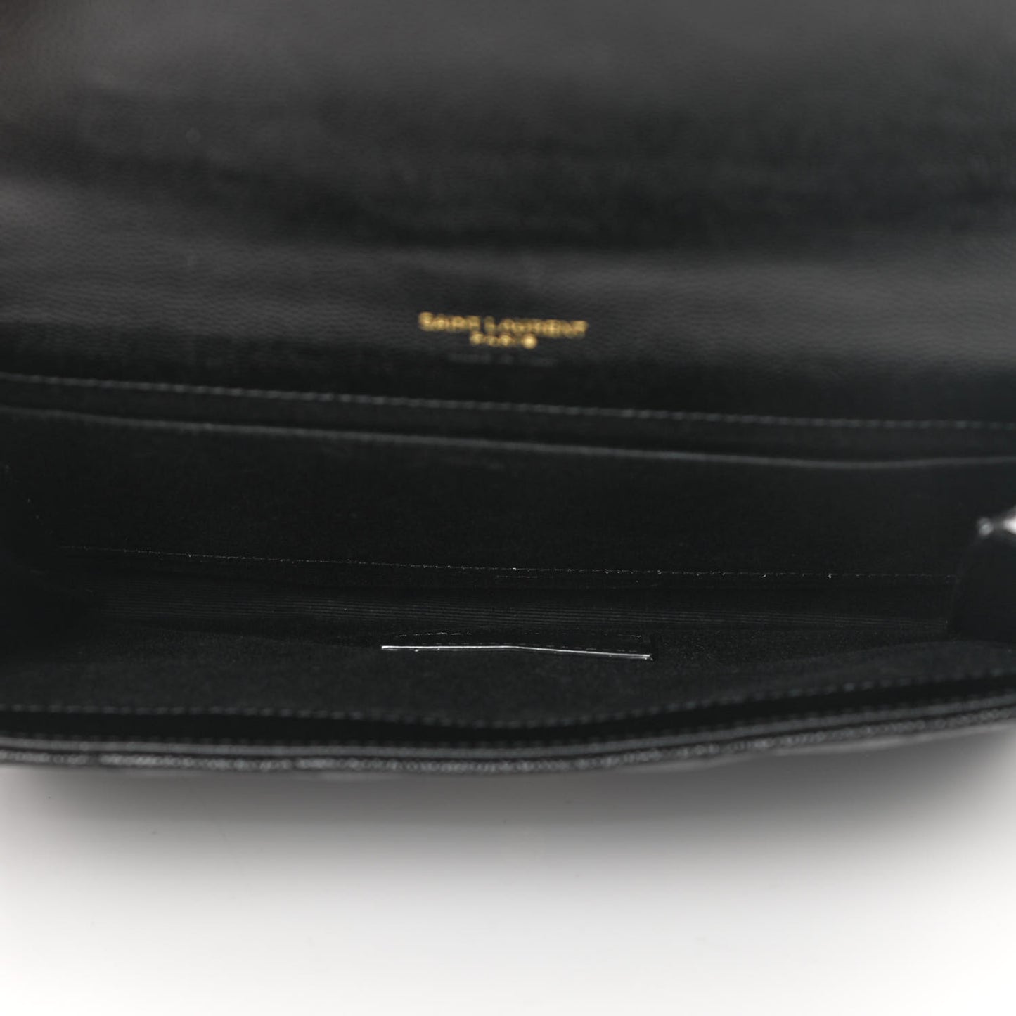 Grain De Poudre Matelasse Chevron Monogram Envelope Clutch Black
