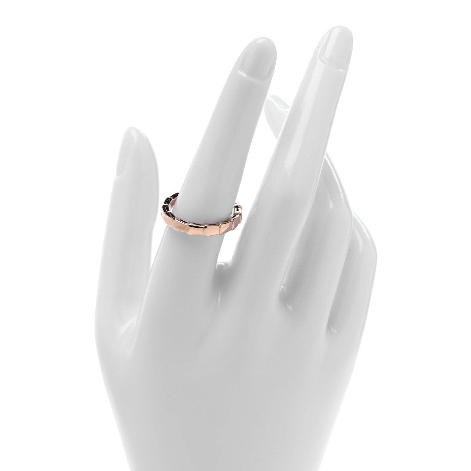 Bulgari 18K Rose Gold Serpenti Viper Band Ring 56 7.5 2 of 4