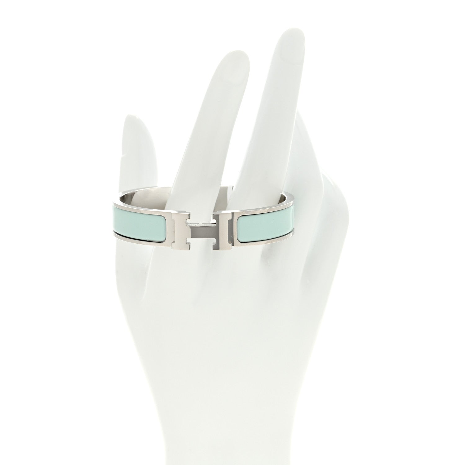 Hermes Enamel Narrow Clic Clac H Bracelet PM Mint 2 of 5