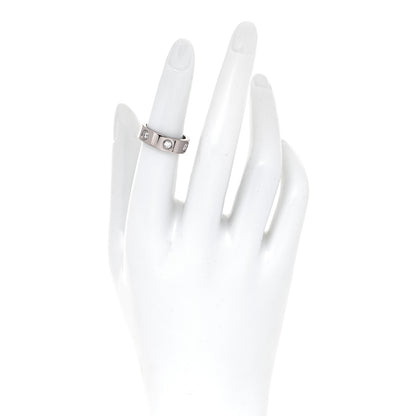 Cartier 18K White Gold 6 Diamond 5.5mm LOVE Ring 50 5.25 3 of 10