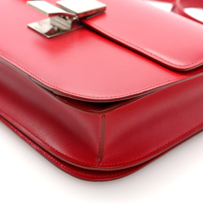Celine Box Calfskin Medium Classic Box Flap Bag Red 9 of 9