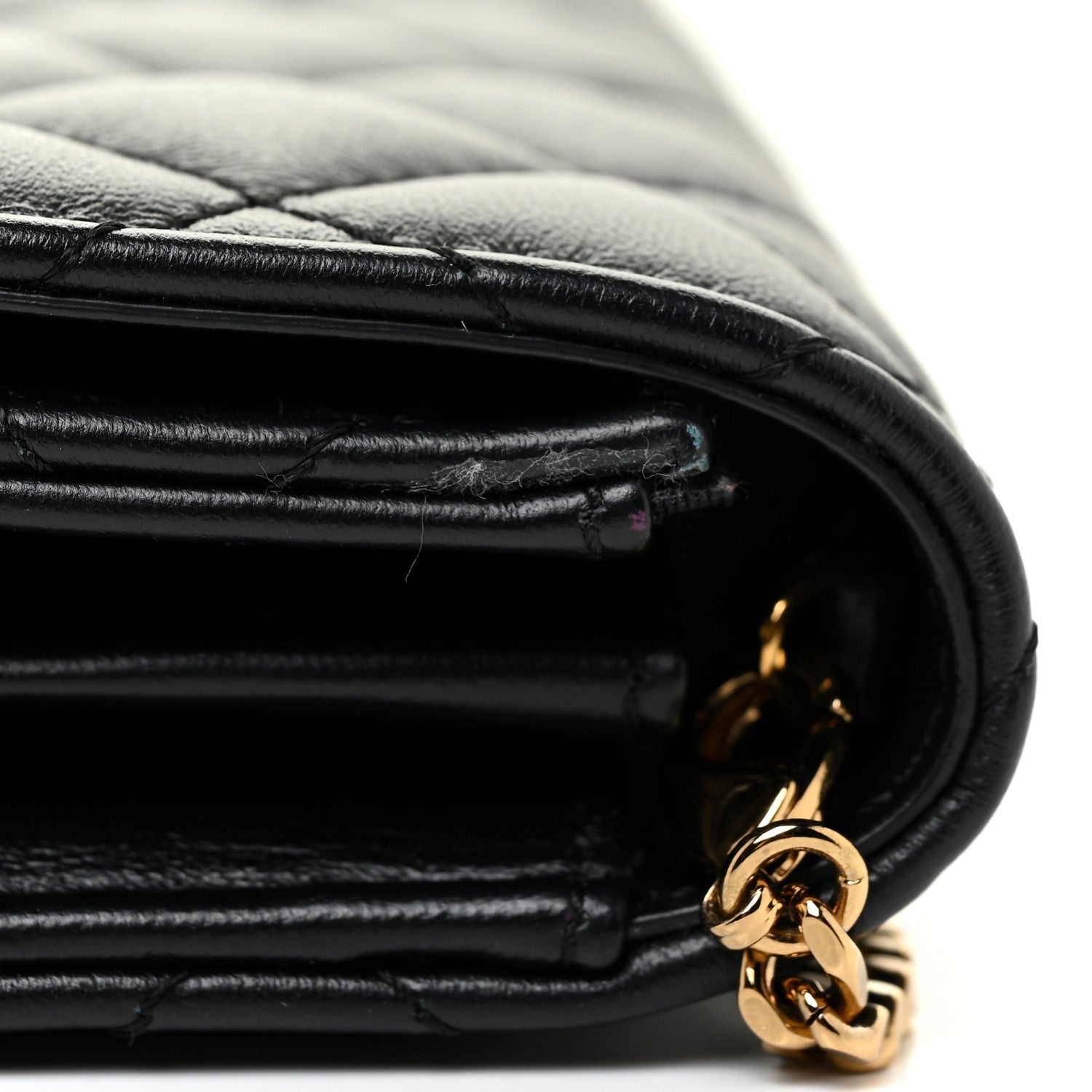 Versace Lambskin Quilted Medusa Wallet On Chain Crossbody Black 8 of 23