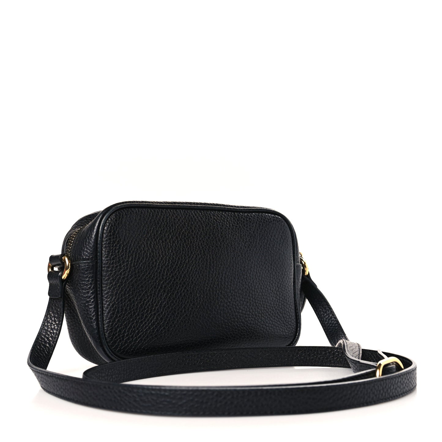 Pebbled Calfskin Mini Soho Disco Bag Black