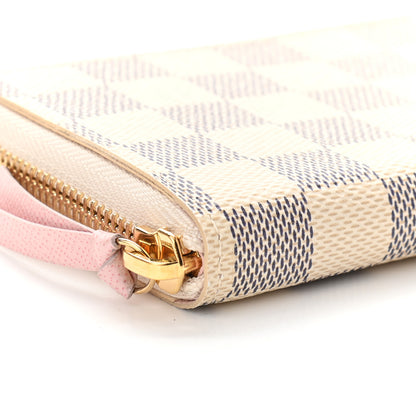 Louis Vuitton Damier Azur Clemence Wallet Rose Ballerine 8 of 9
