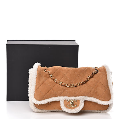 Chanel Shearling Lambskin Quilted Coco Neige Single Flap Beige 11 of 11