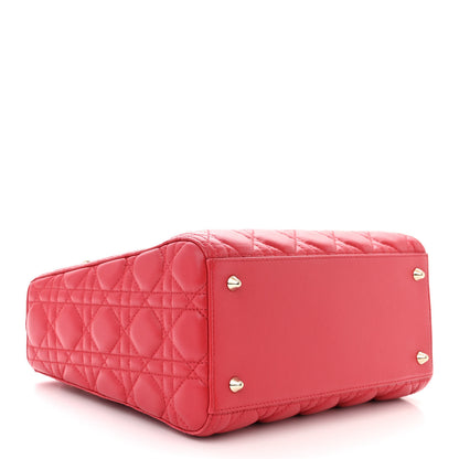 Christian Dior Lambskin Cannage Medium Lady Dior Red 4 of 10