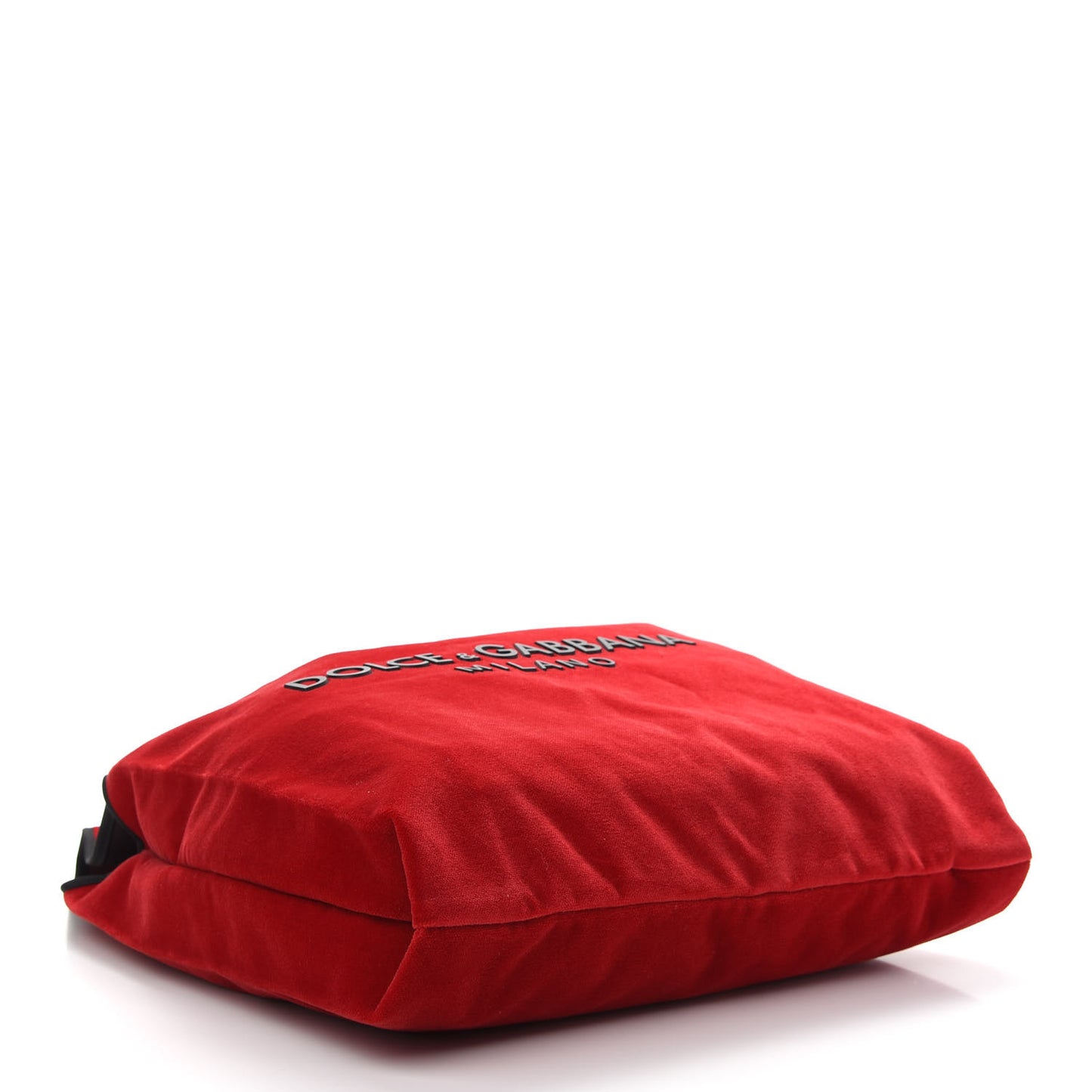 Velvet Logo Market Shopping Bag Red