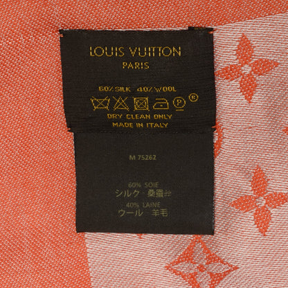 Louis Vuitton Wool Silk Monogram Denim Shawl Piment 5 of 5