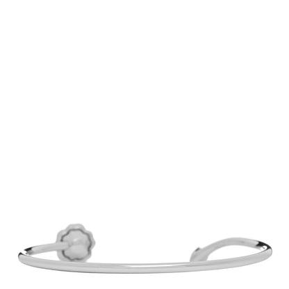 Chanel 18K White Gold Diamond Camelia Precieux Cuff Bracelet M 2 of 5