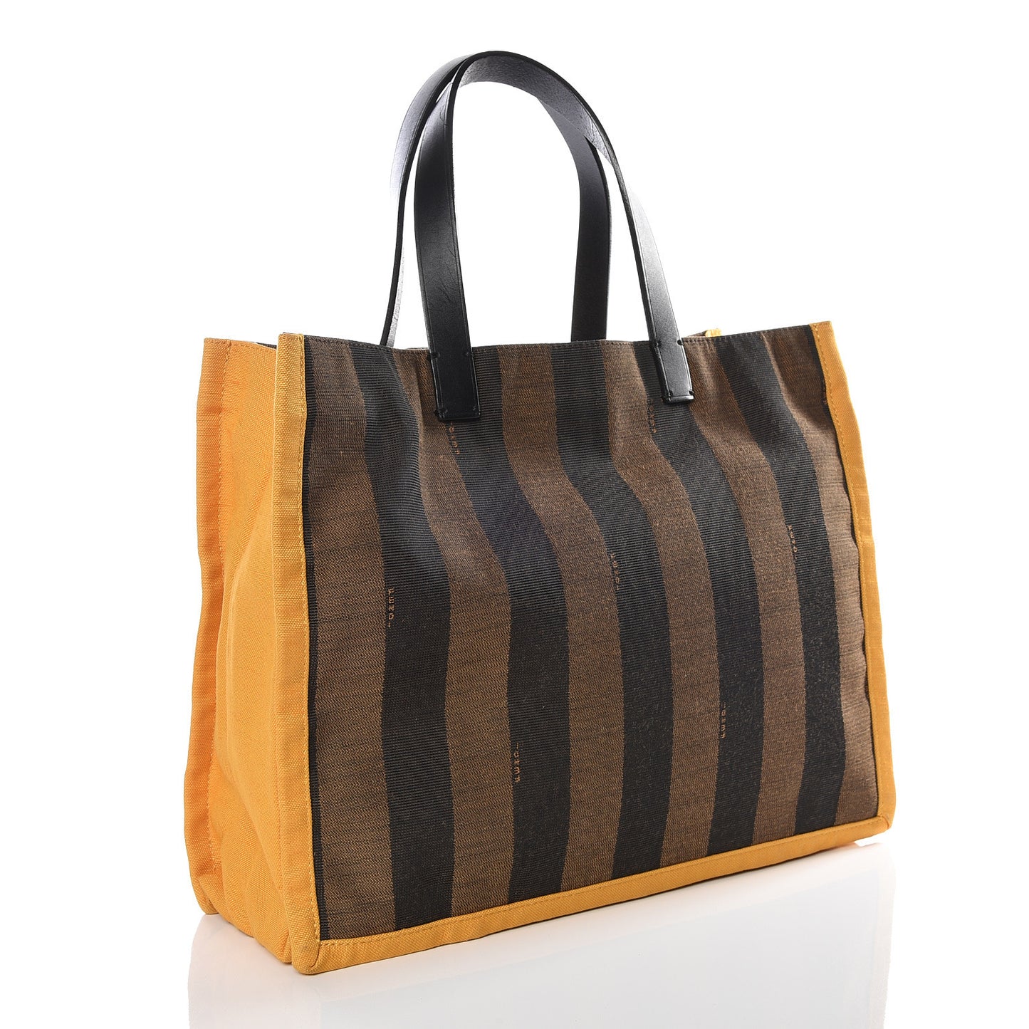 Canvas Pequin Small Shopping Tote Yellow