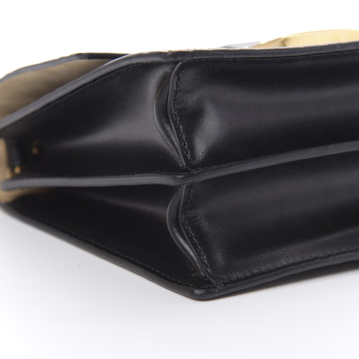 Vitello Liberty Bi-Color FF 1974 Embossed Small Kan U Shoulder Bag Maya Black
