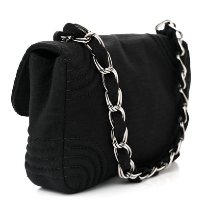 Chanel Jersey Quilted Single Flap Black 3 of 13