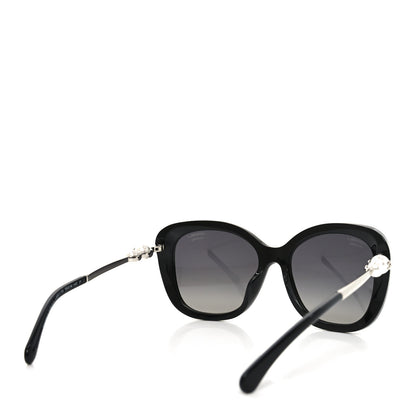 Chanel Acetate Polarized Butterfly Winter Pearl Sunglasses 5339-H-A Black 4 of 7