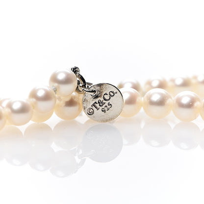 Tiffany Sterling Silver Freshwater Pearl 5-6mm Ziegfeld Necklace 5 of 6
