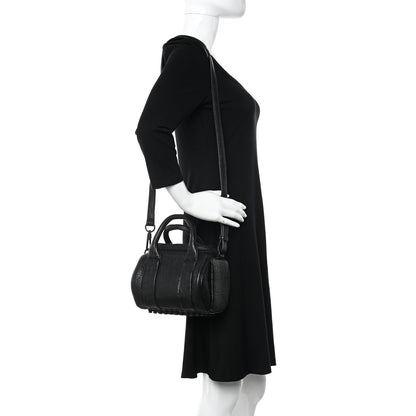 Alexander Wang Pebbled Lambskin Mini Rockie Black Matte Black Hardware 2 of 9
