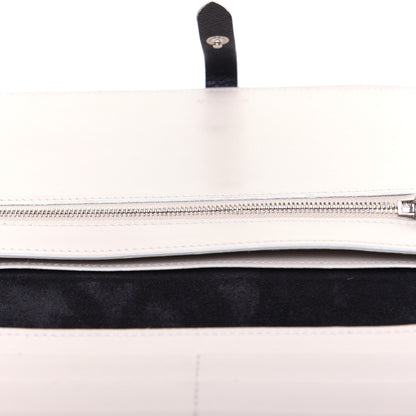 Celine Grained Calfskin Large Multifunction Strap Wallet Black Chalk 10 of 11