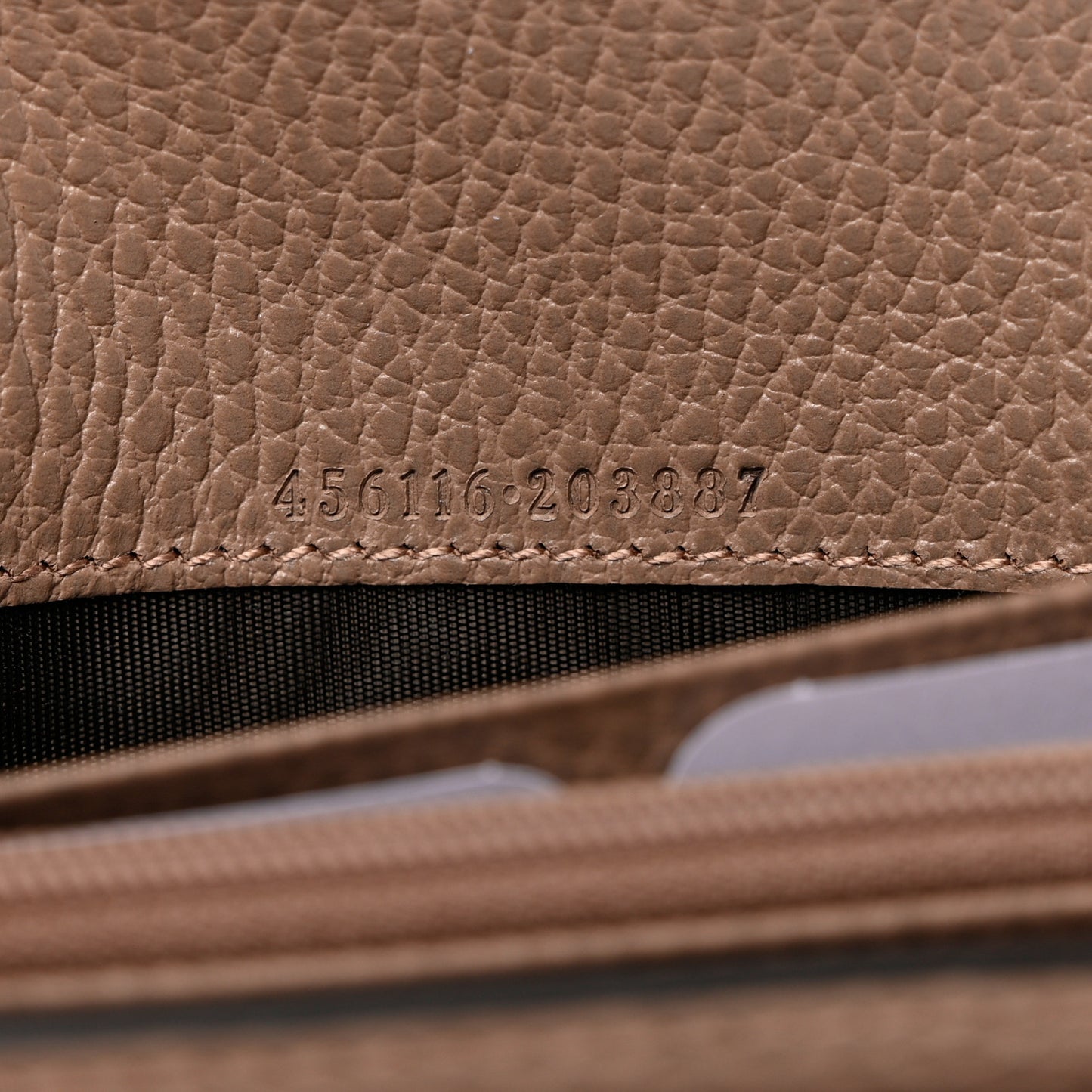 Dollar Calfskin GG Supreme Monogram GG Marmont Continental Wallet Porcelain Rose Beige Ebony
