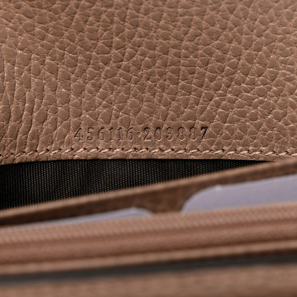 Gucci Dollar Calfskin GG Supreme Monogram GG Marmont Continental Wallet Porcelain Rose Beige Ebony 6 of 9