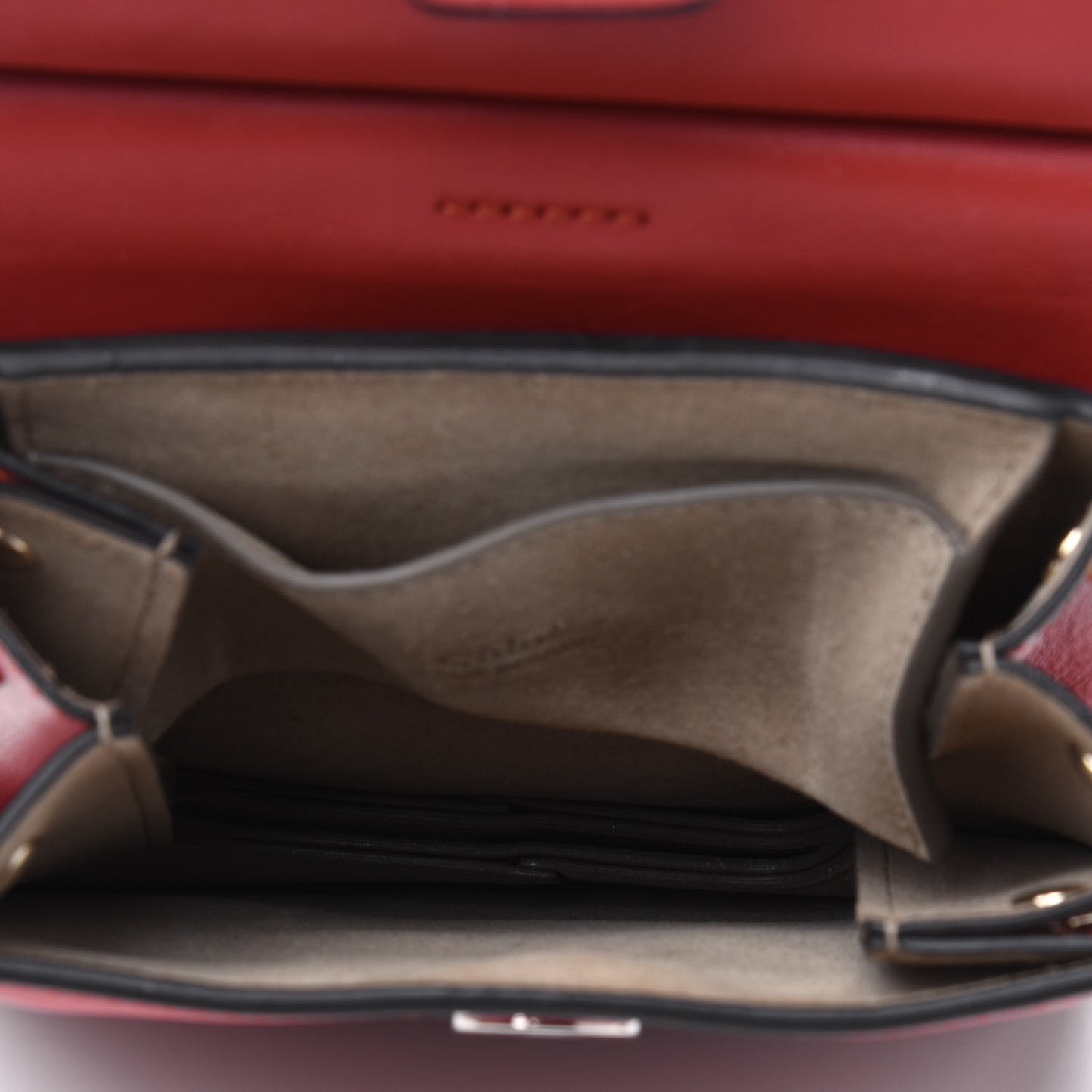 Suede Calfskin Mini Faye Bracelet Bag Earthy Red