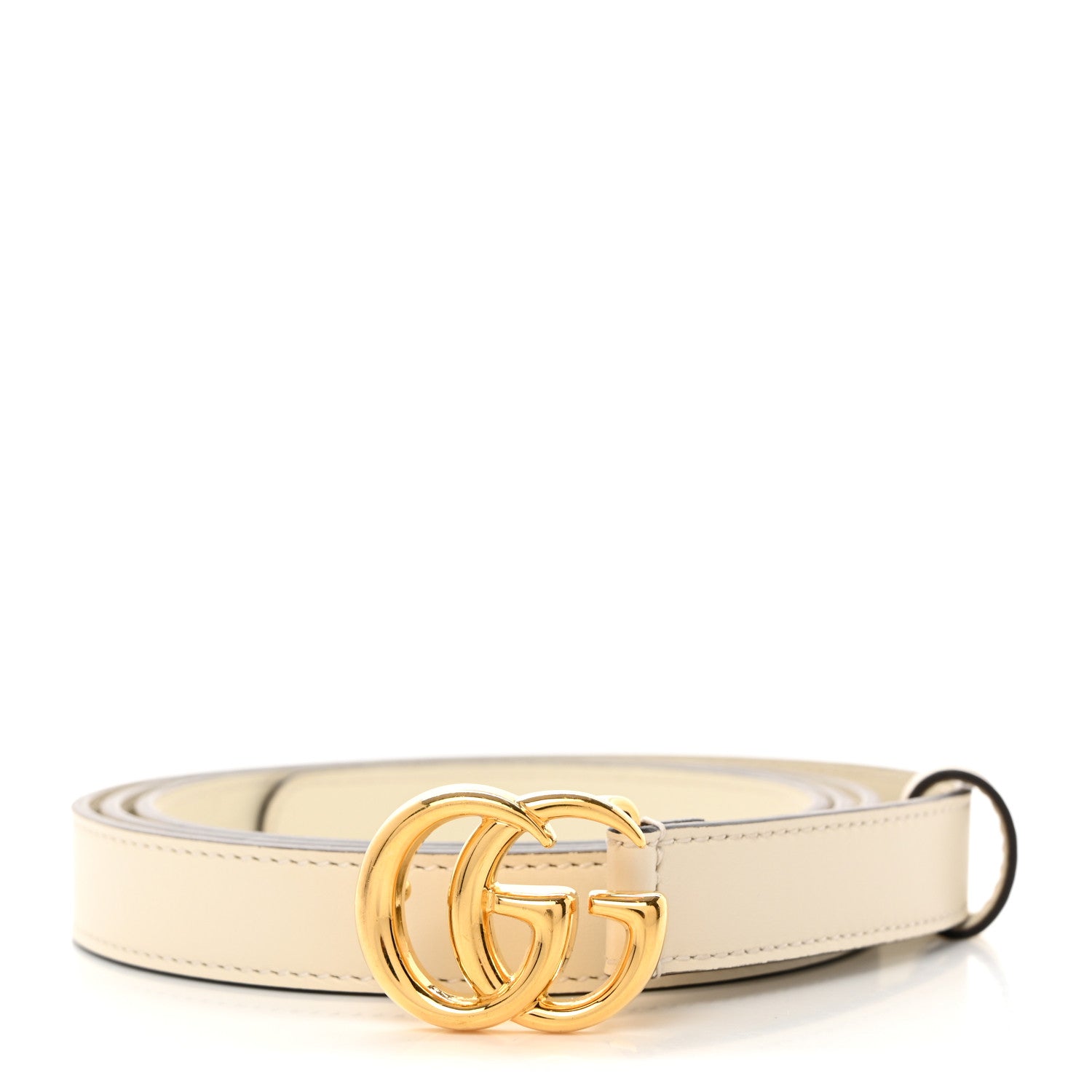 Gucci Plutone Calfskin Double G 20mm Belt 115 46 Mystic White 1 of 6