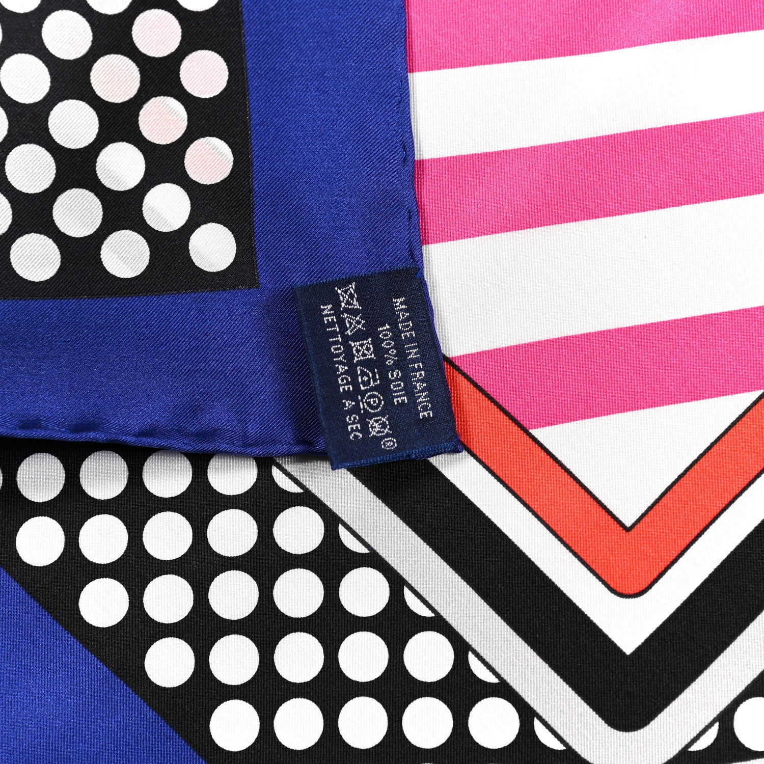 Hermes Silk Pegase Pop Scarf 140 Indigo Rose Multicolor 2 of 4