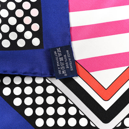 Hermes Silk Pegase Pop Scarf 140 Indigo Rose Multicolor 2 of 4