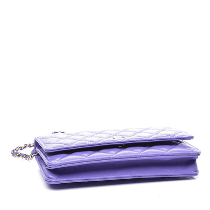 Chanel Caviar Quilted Wallet On Chain WOC Purple 3 of 11