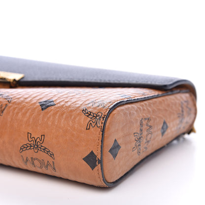 MCM Visetos Calfskin Millie Wallet on Chain Cognac Black 9 of 9