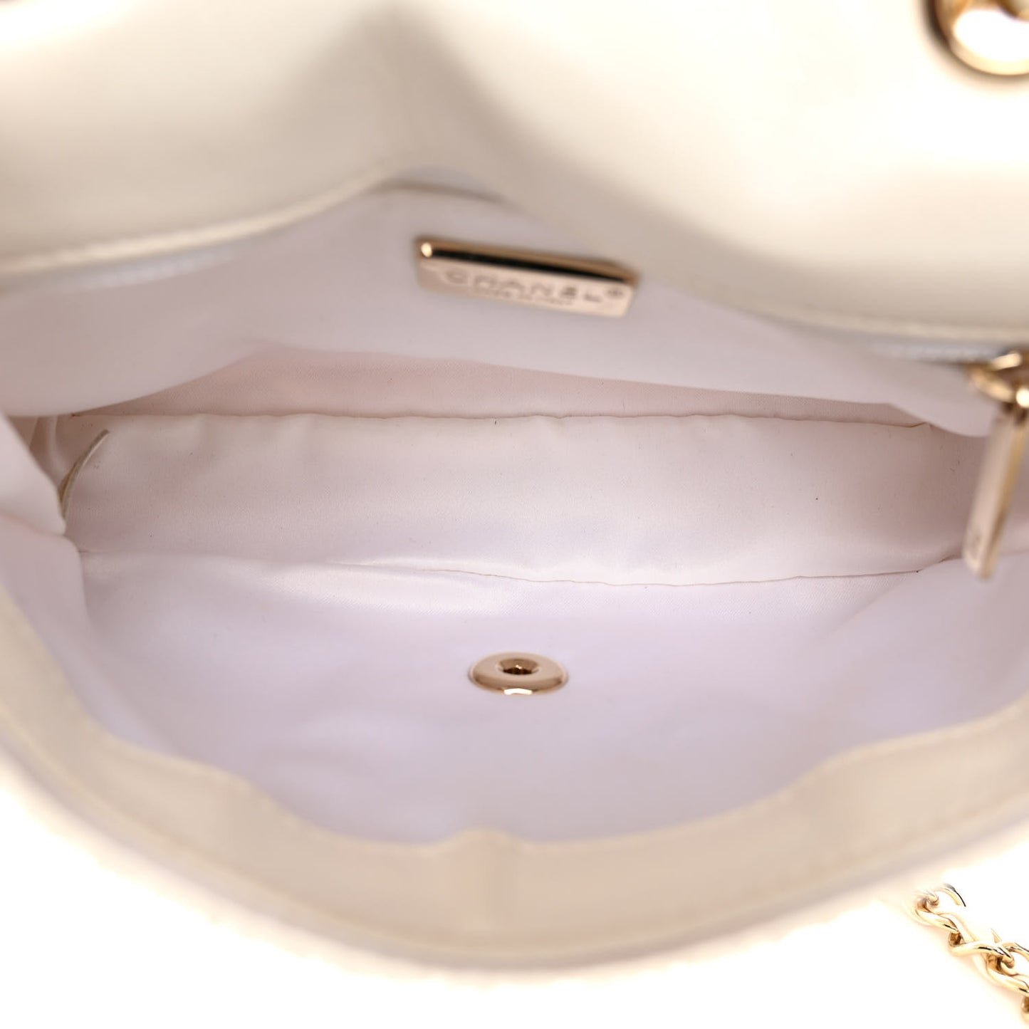 Sequin Mini Rectangular Flap White