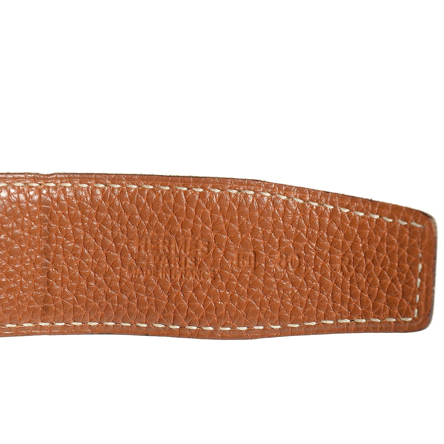 Hermes Box Togo Polished 32mm H Belt 80 Black Gold 3 of 8
