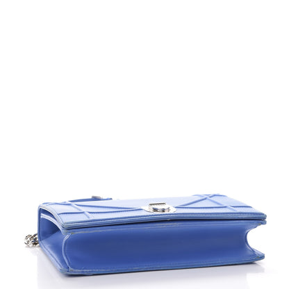 Christian Dior Lambskin Medium Diorama Flap Bag Blue 4 of 22