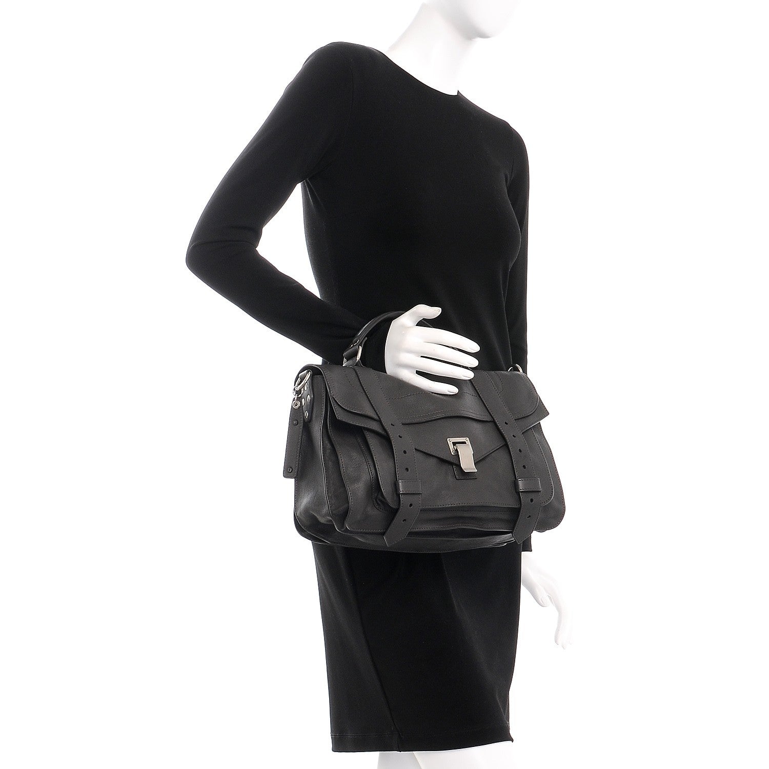 Proenza Schouler Lambskin Medium PS1 Satchel Pepe 3 of 9