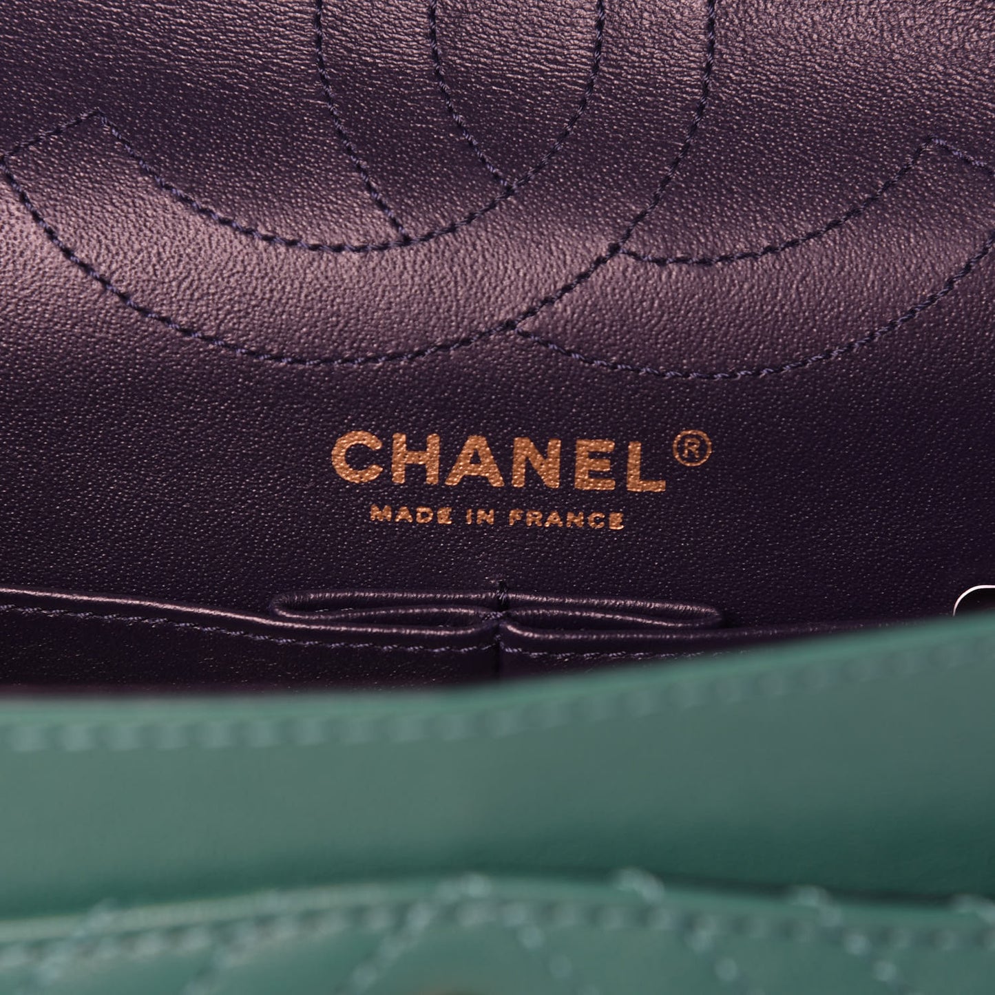 Sheepskin Chevron Quilted 2.55 Reissue 226 Flap Green