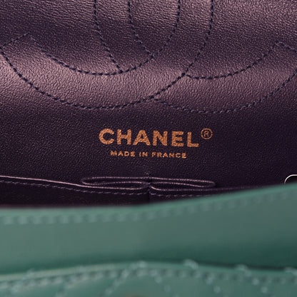 Chanel Sheepskin Chevron Quilted 2.55 Reissue 226 Flap Green 6 of 9
