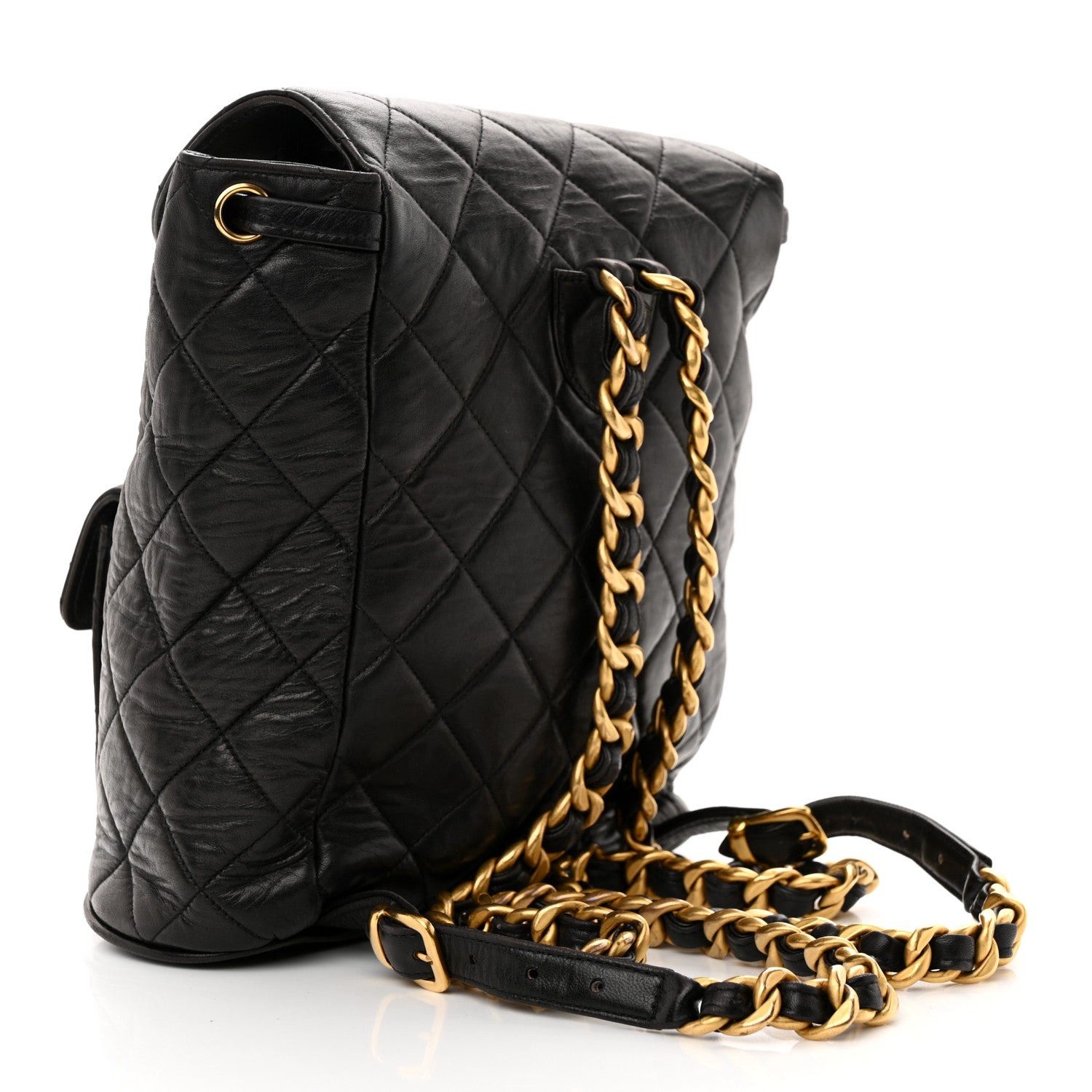 Chanel Lambskin Quilted Backpack Black 3 of 15