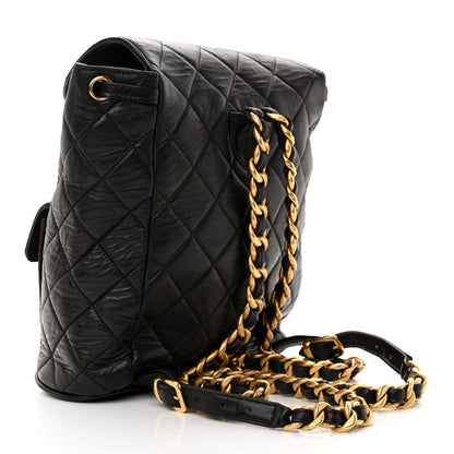 Chanel Lambskin Quilted Backpack Black 3 of 15