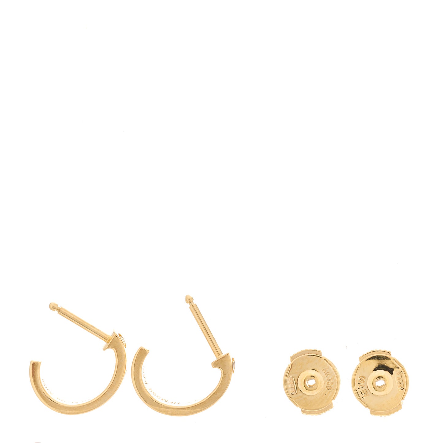 18K Yellow Gold Small LOVE Hoop Earrings